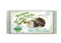 Зефир Умные сладости Ванильный глазированный с стевией 60г безглютен Зефир Умные сладости Ванильный глазированный с стевией 60г безглютен
